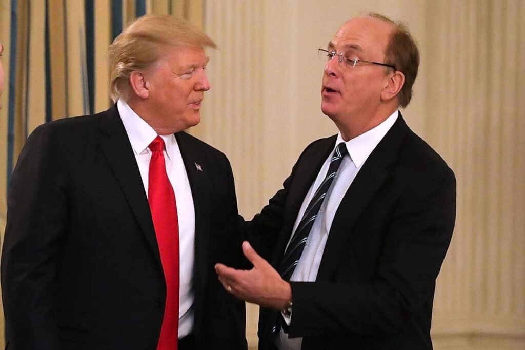 Donald Trump and BlackRock CEO Fink